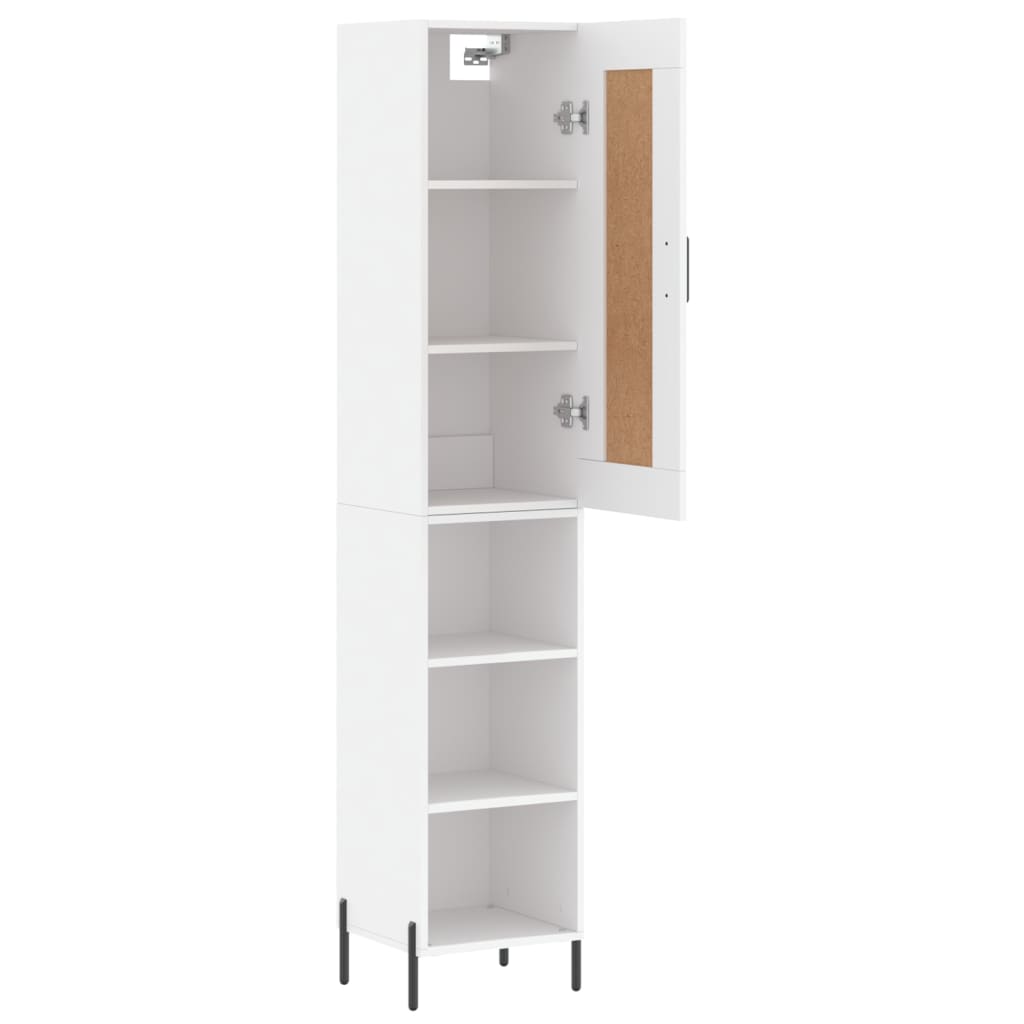 Buffet haut Blanc 34,5x34x180 cm Bois d'ingénierie - XIOS