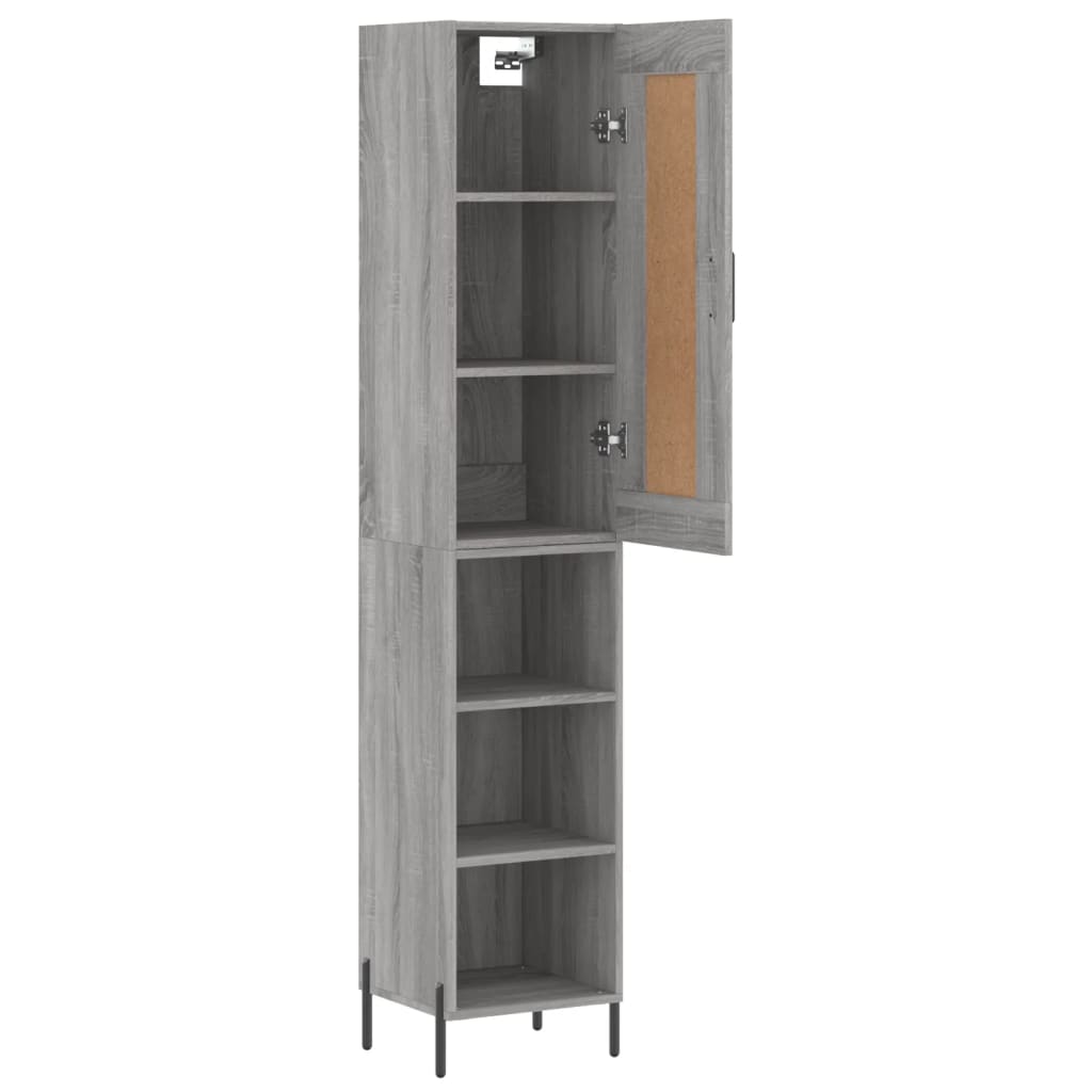 Buffet haut Sonoma gris 34,5x34x180 cm Bois d'ingénierie - XIOS