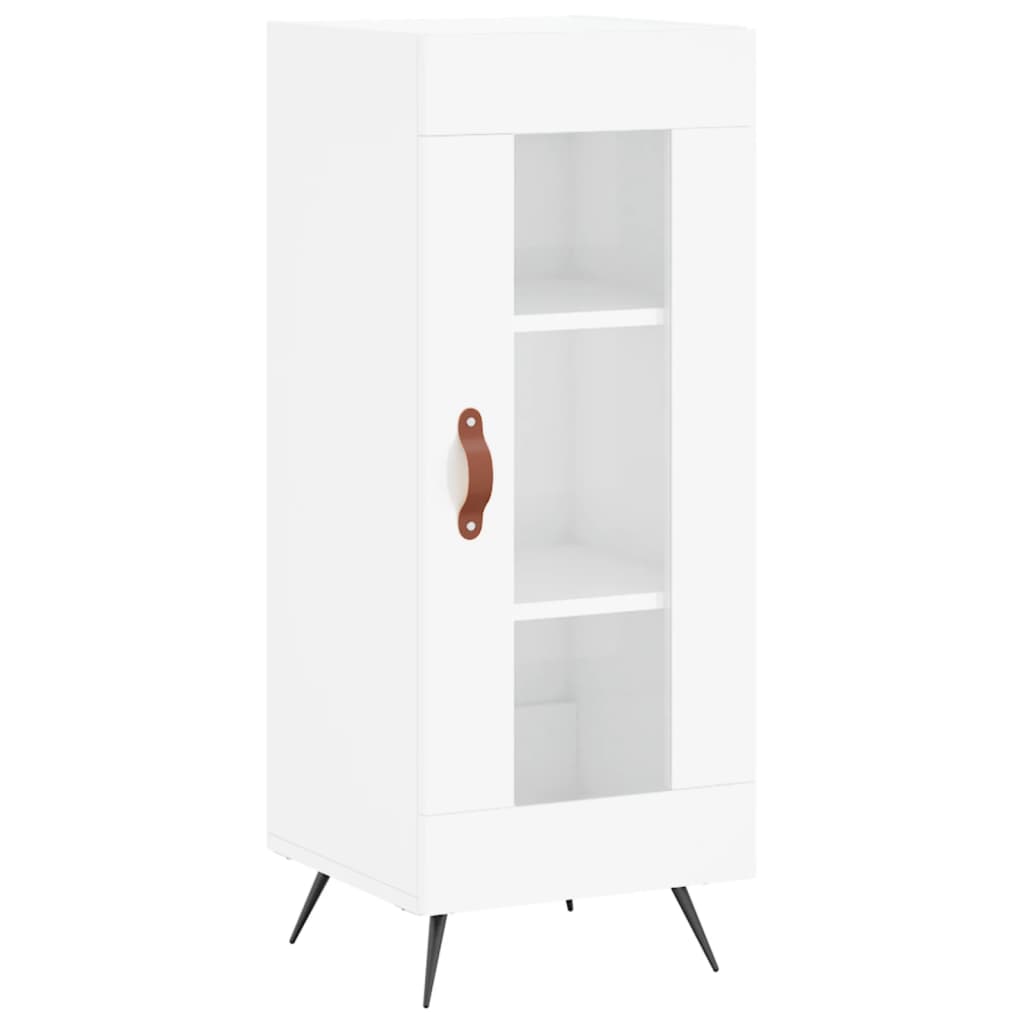 Buffet haut Blanc brillant 34,5x34x180 cm Bois d'ingénierie - XIOS