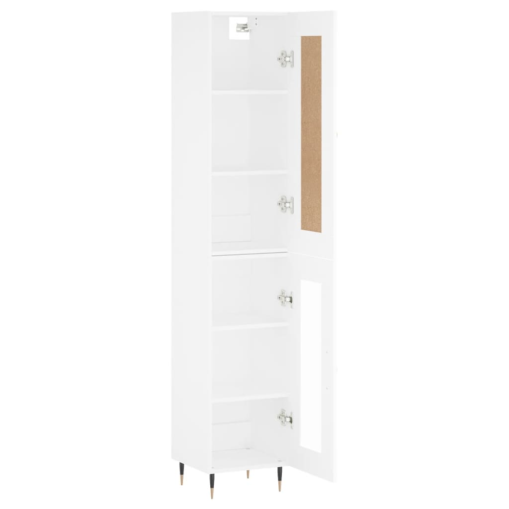 Buffet haut Blanc 34,5x34x180 cm Bois d'ingénierie - XIOS
