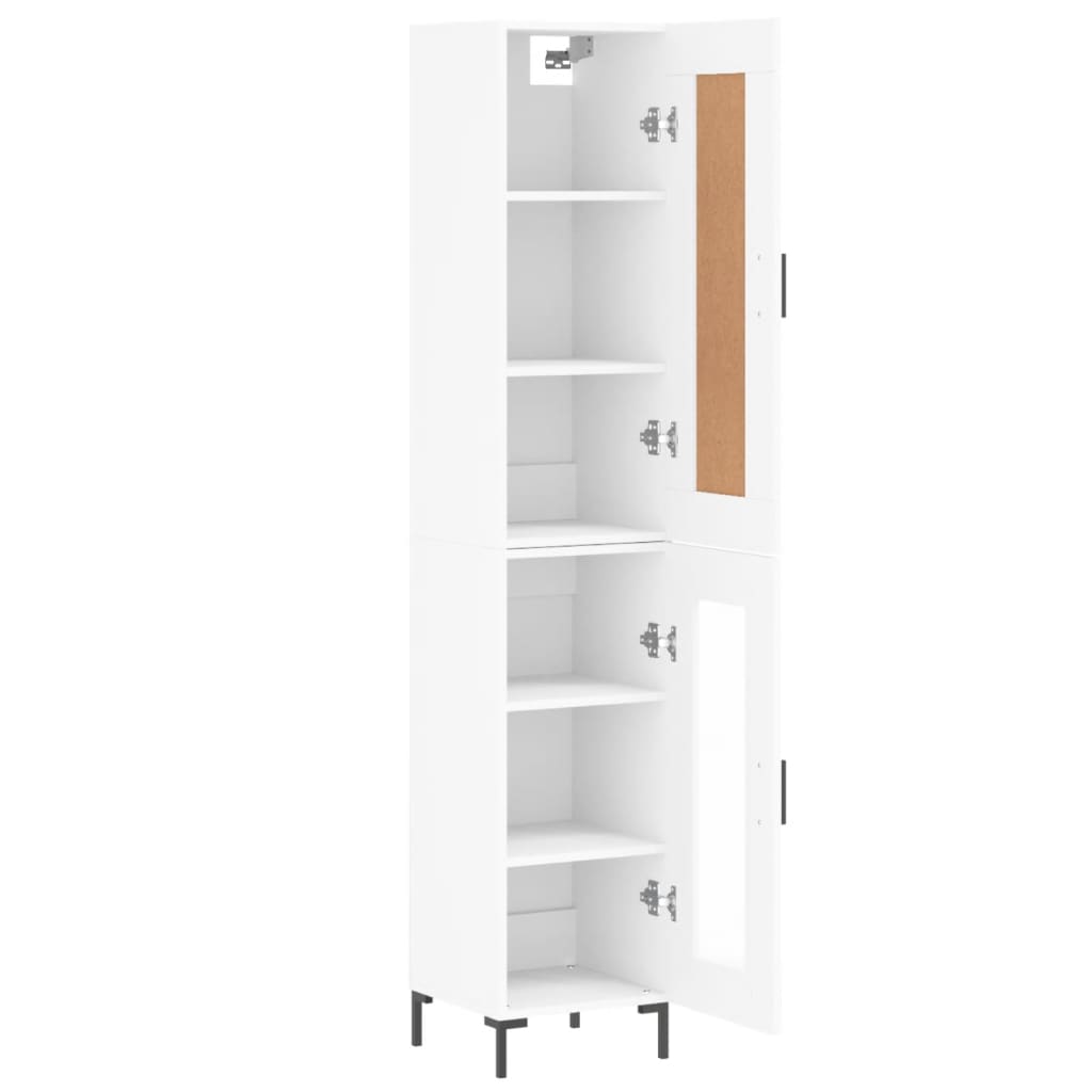 Buffet haut Blanc 34,5x34x180 cm Bois d'ingénierie - XIOS