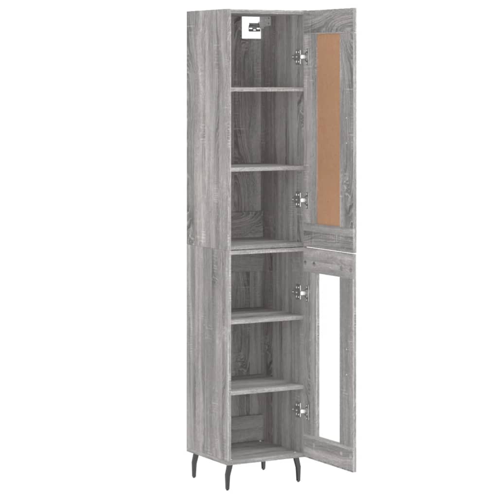 Buffet haut Sonoma gris 34,5x34x180 cm Bois d'ingénierie - XIOS