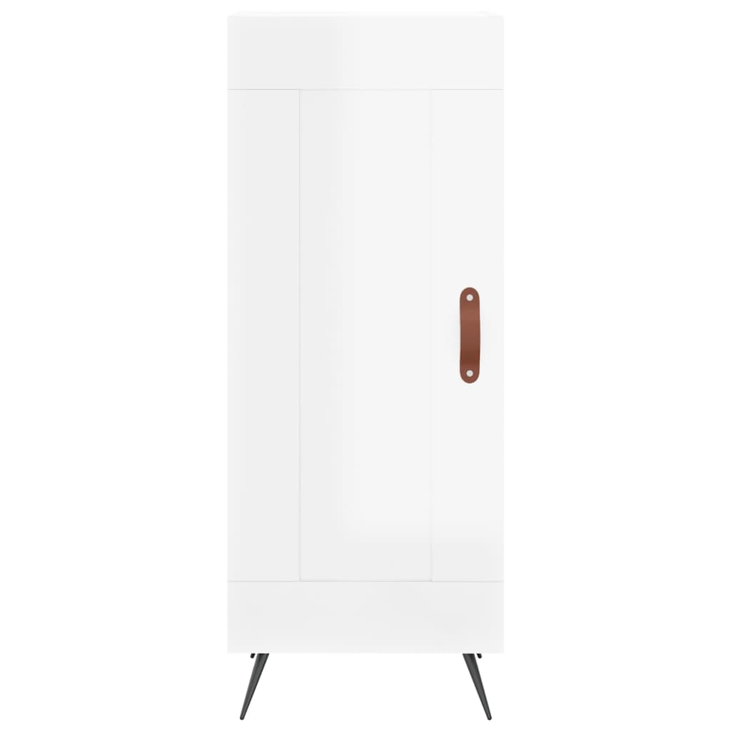 Buffet haut Blanc brillant 34,5x34x180 cm Bois d'ingénierie - XIOS