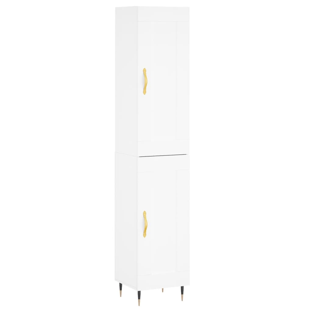 Buffet haut Blanc 34,5x34x180 cm Bois d'ingénierie - XIOS