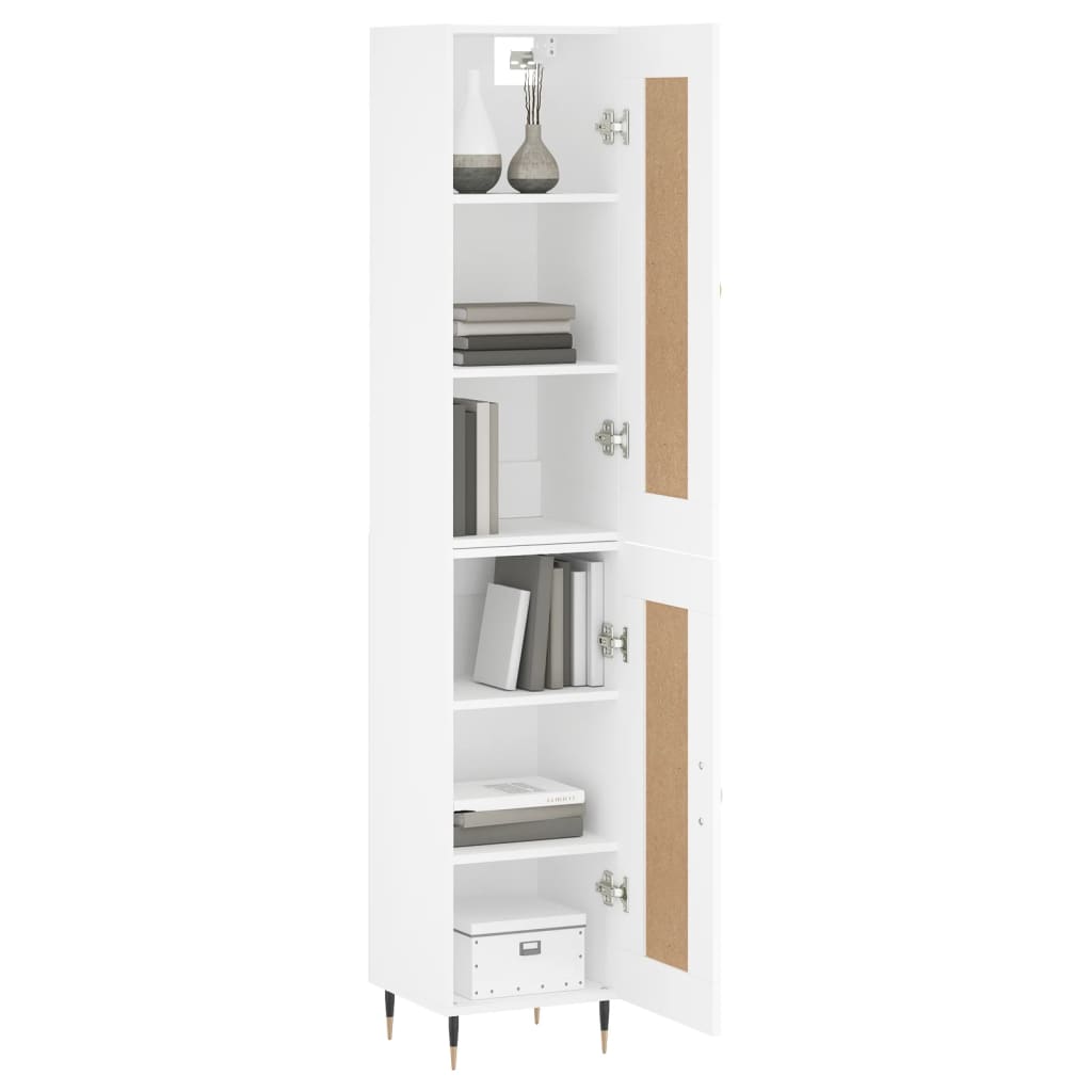 Buffet haut Blanc 34,5x34x180 cm Bois d'ingénierie - XIOS