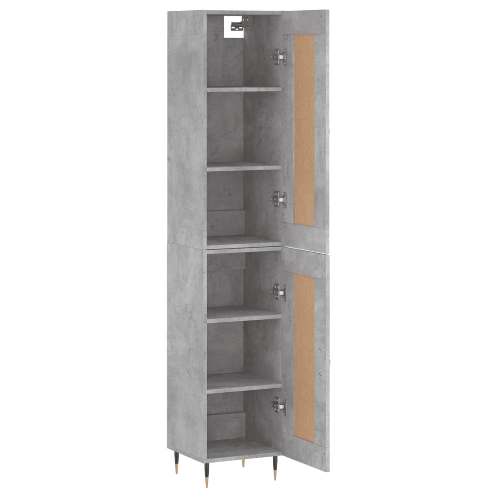 Buffet haut Gris béton 34,5x34x180 cm Bois d'ingénierie - XIOS