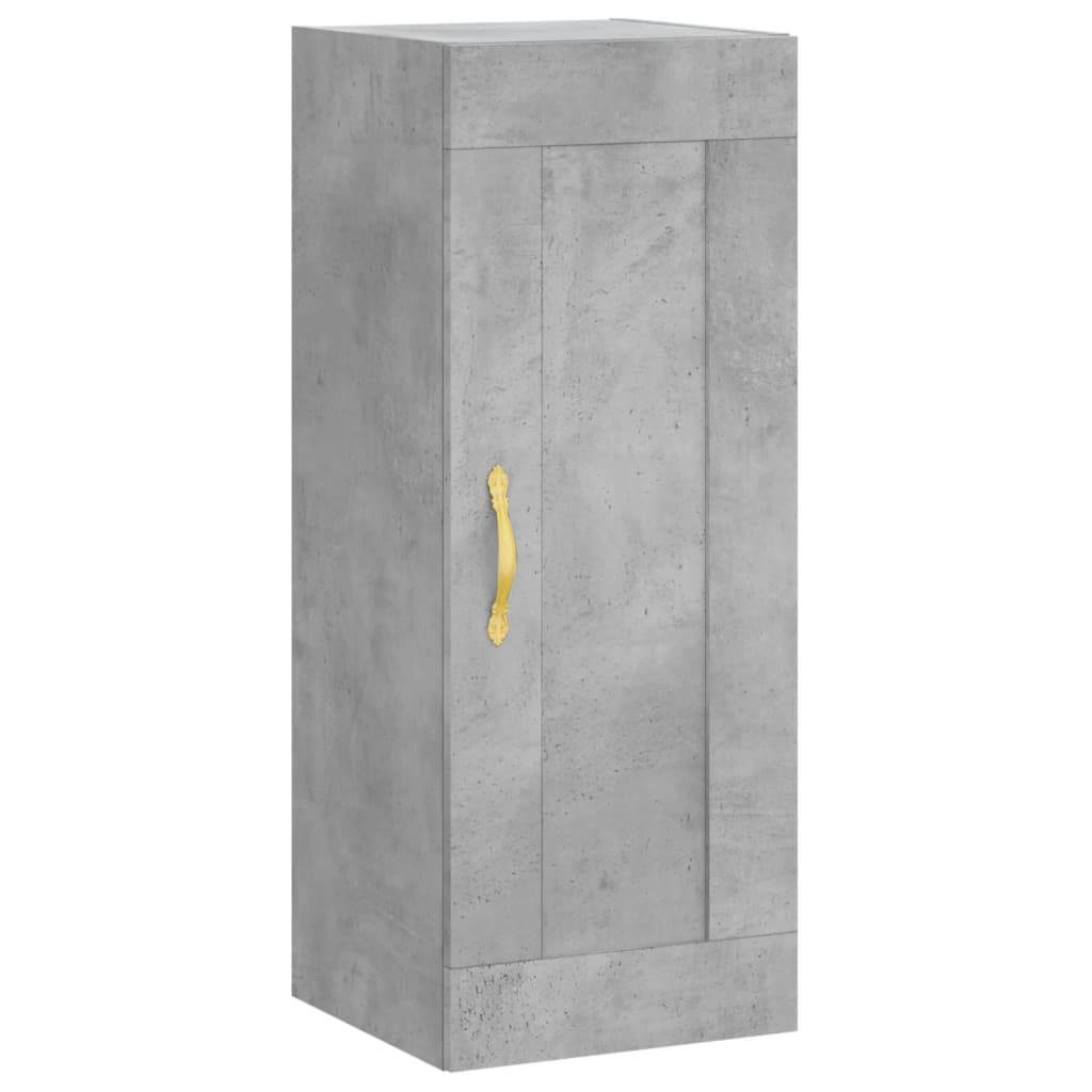 Buffet haut Gris béton 34,5x34x180 cm Bois d'ingénierie - XIOS