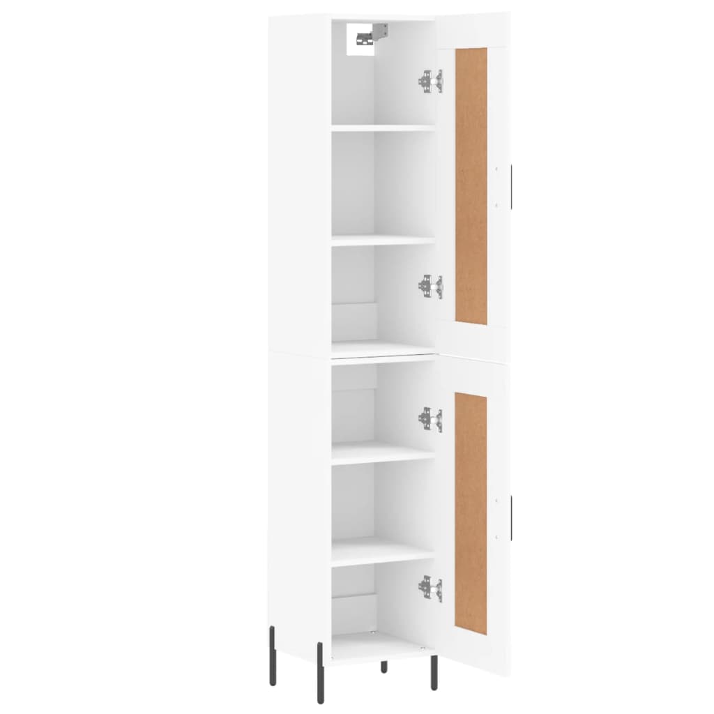 Buffet haut Blanc 34,5x34x180 cm Bois d'ingénierie - XIOS