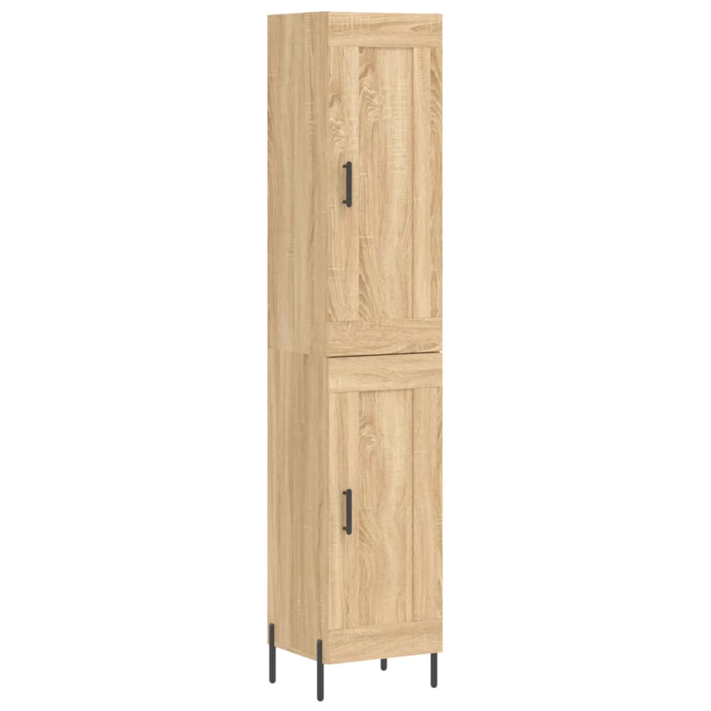 Buffet haut Chêne sonoma 34,5x34x180 cm Bois d'ingénierie - XIOS