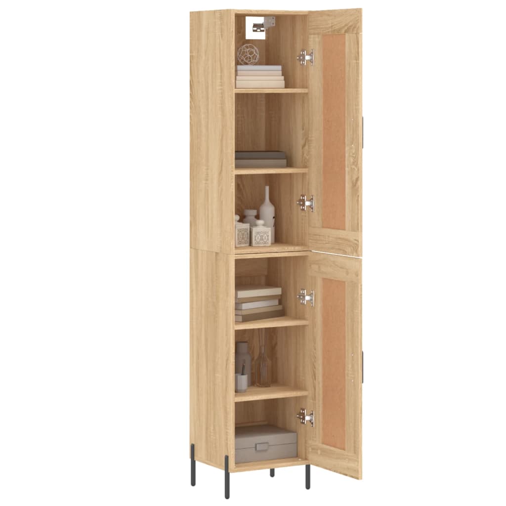 Buffet haut Chêne sonoma 34,5x34x180 cm Bois d'ingénierie - XIOS