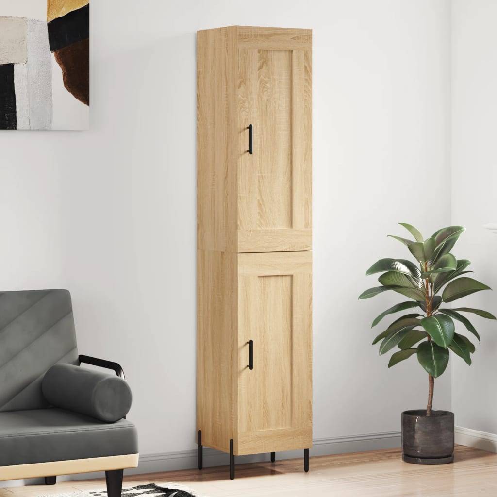 Buffet haut Chêne sonoma 34,5x34x180 cm Bois d'ingénierie - XIOS