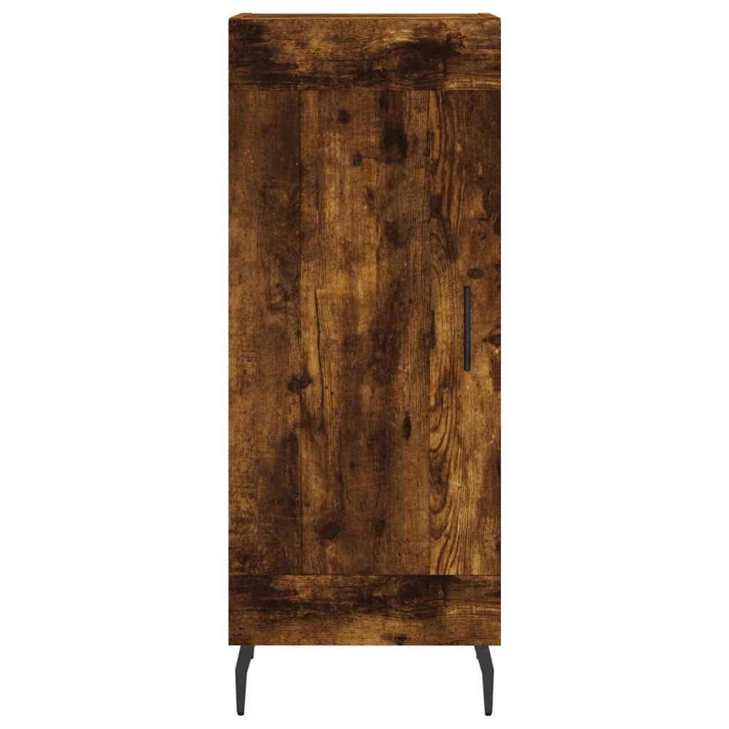 Buffet haut Chêne fumé 34,5x34x180 cm Bois d'ingénierie - XIOS