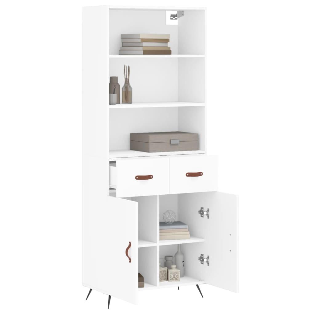 Buffet haut Blanc 69,5x34x180 cm Bois d'ingénierie - XIOS
