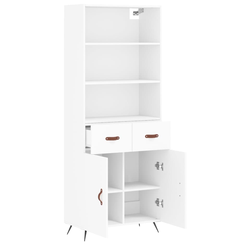 Buffet haut Blanc 69,5x34x180 cm Bois d'ingénierie - XIOS