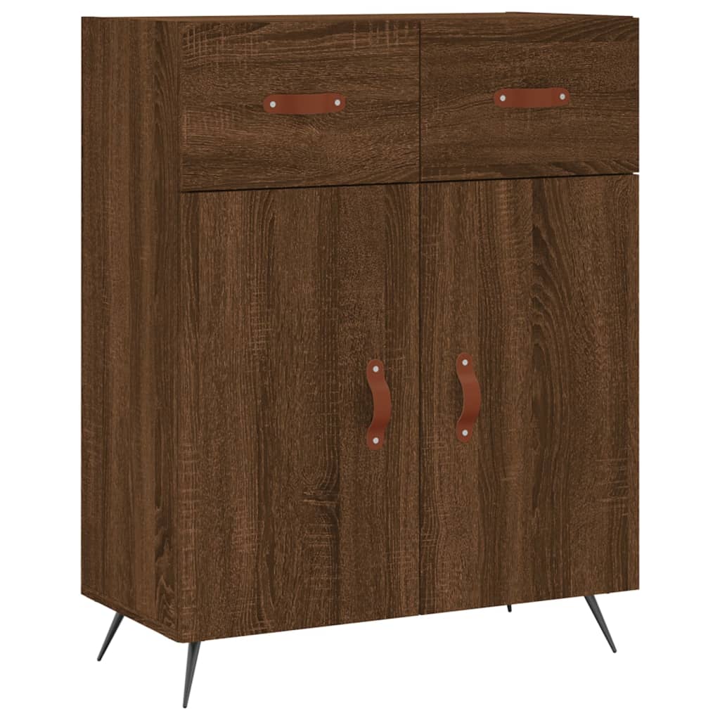 Buffet haut Chêne marron 69,5x34x180 cm Bois d'ingénierie Buffets & bahuts vidaXL