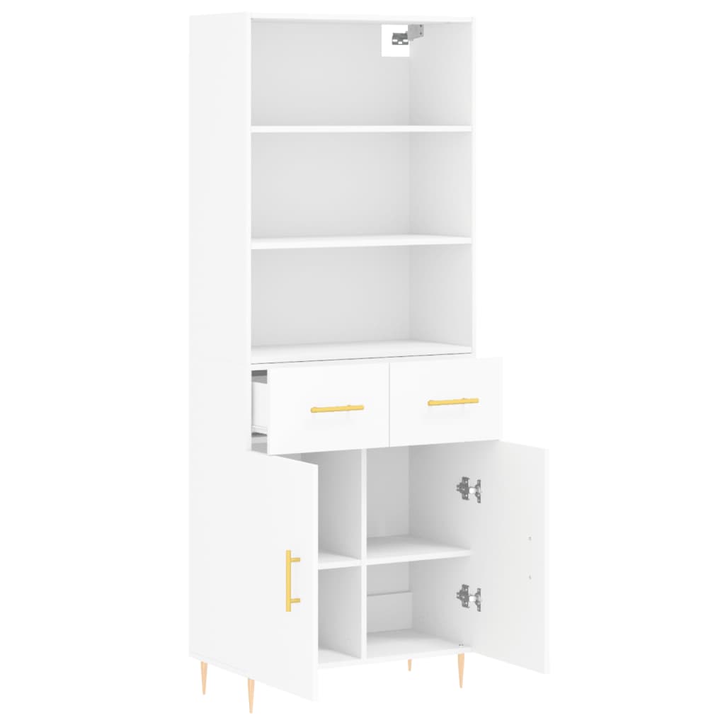 Buffet haut Blanc 69,5x34x180 cm Bois d'ingénierie - XIOS