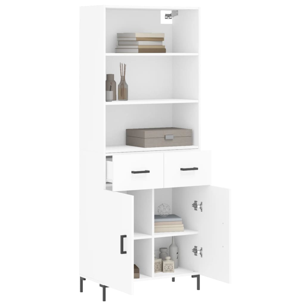 Buffet haut Blanc 69,5x34x180 cm Bois d'ingénierie - XIOS