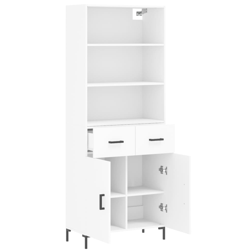 Buffet haut Blanc 69,5x34x180 cm Bois d'ingénierie - XIOS