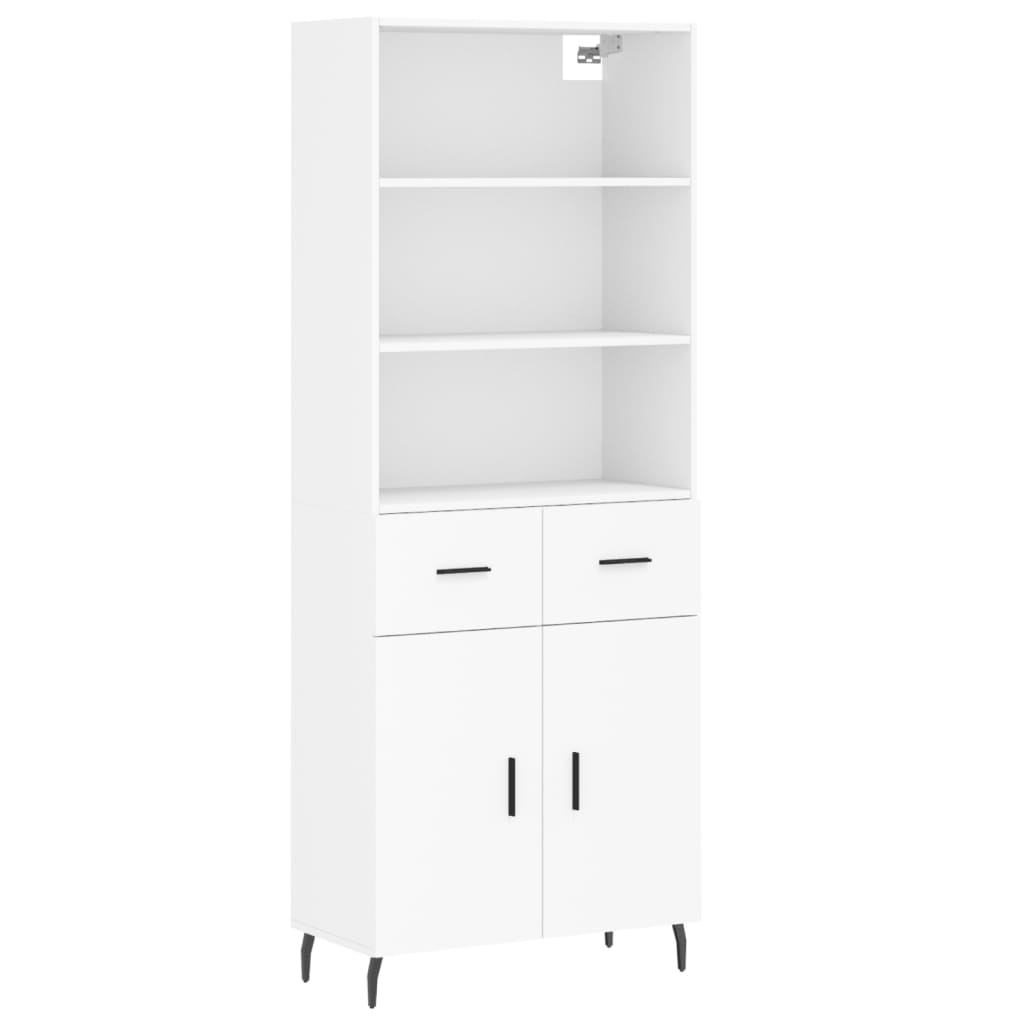 Buffet haut Blanc 69,5x34x180 cm Bois d'ingénierie - XIOS