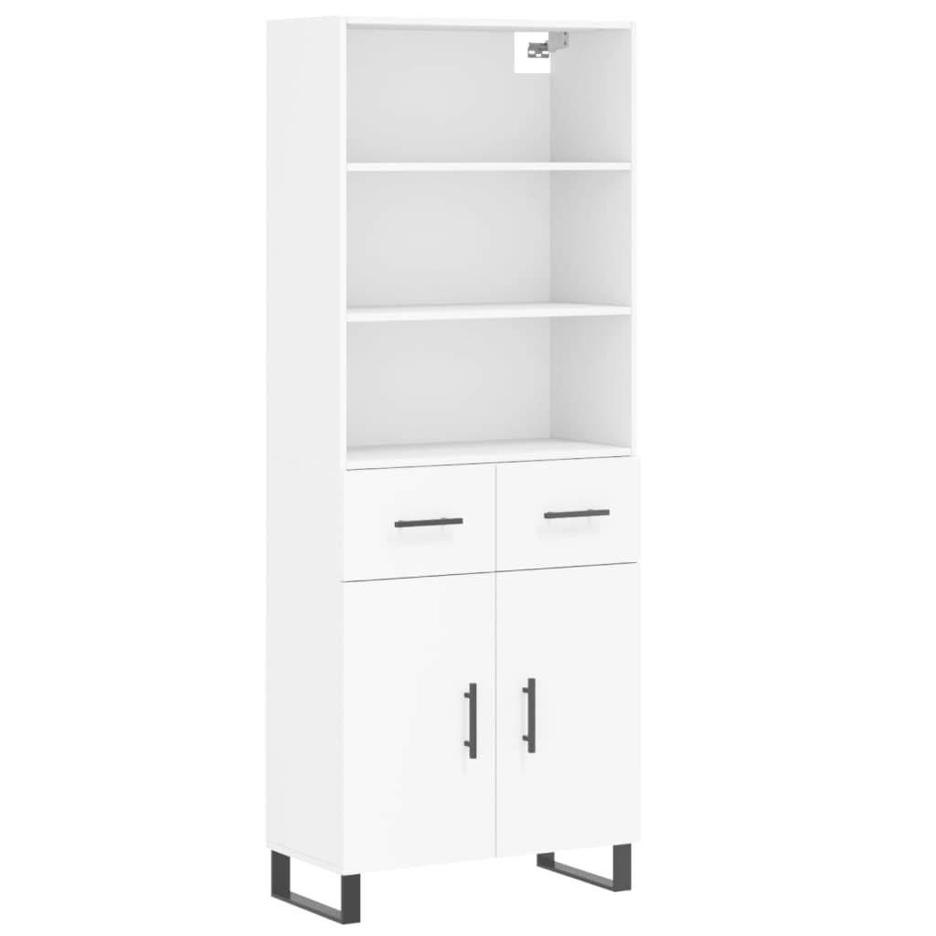 Buffet haut Blanc 69,5x34x180 cm Bois d'ingénierie - XIOS