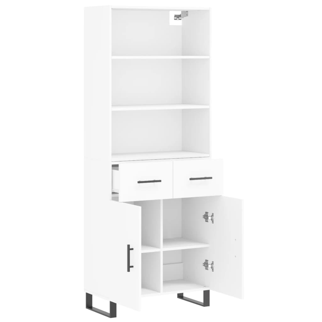 Buffet haut Blanc 69,5x34x180 cm Bois d'ingénierie - XIOS