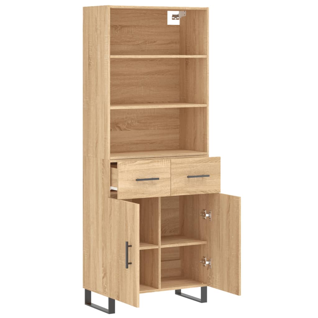 Buffet haut Chêne sonoma 69,5x34x180 cm Bois d'ingénierie - XIOS