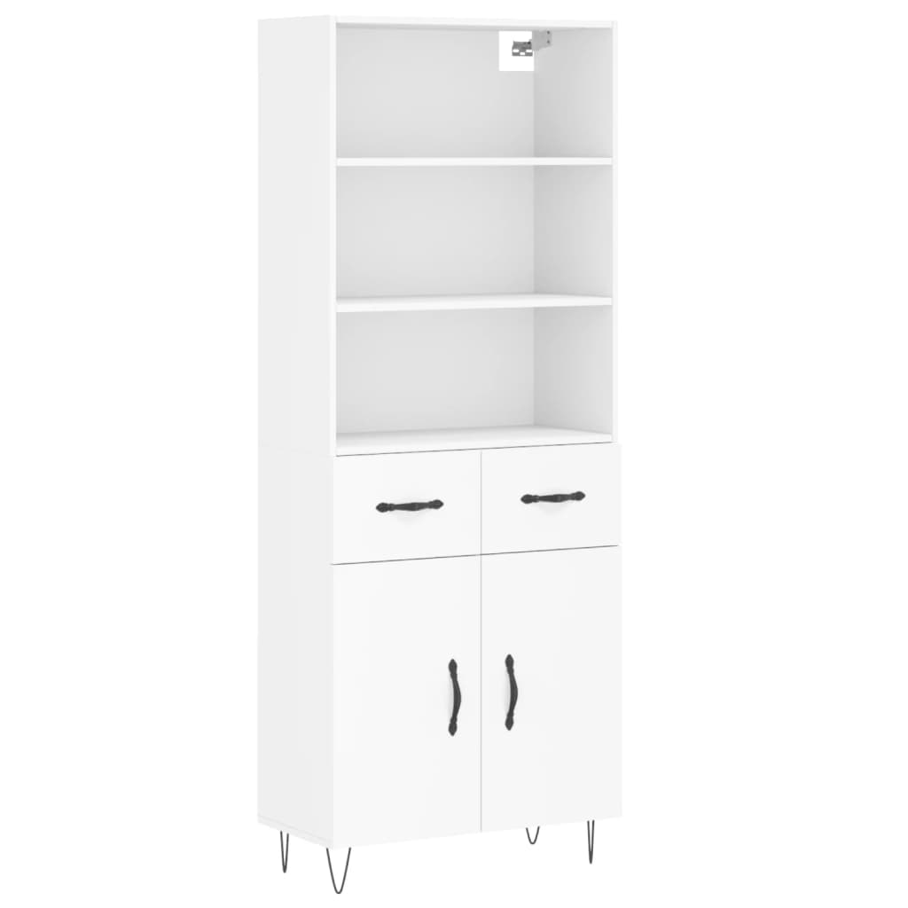Buffet haut Blanc 69,5x34x180 cm Bois d'ingénierie - XIOS