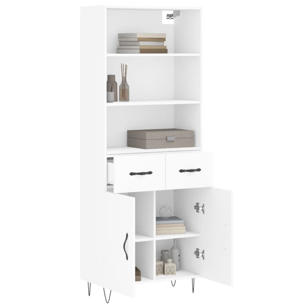 Buffet haut Blanc 69,5x34x180 cm Bois d'ingénierie - XIOS