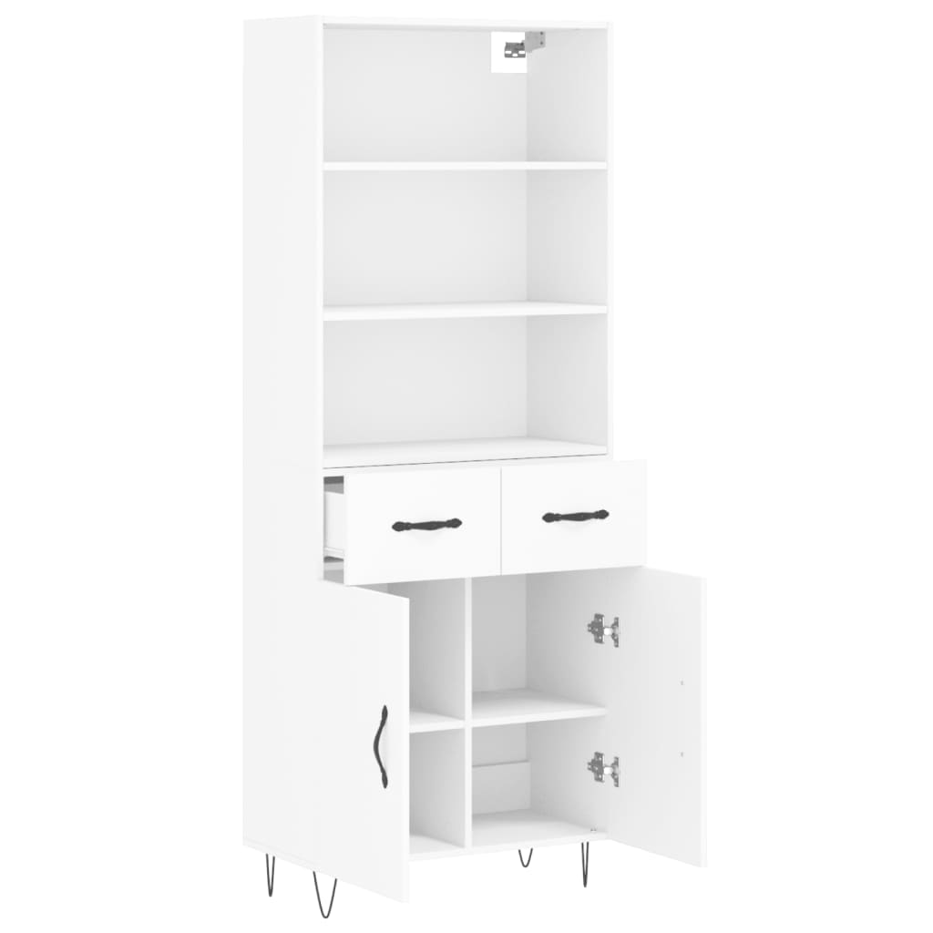 Buffet haut Blanc 69,5x34x180 cm Bois d'ingénierie - XIOS