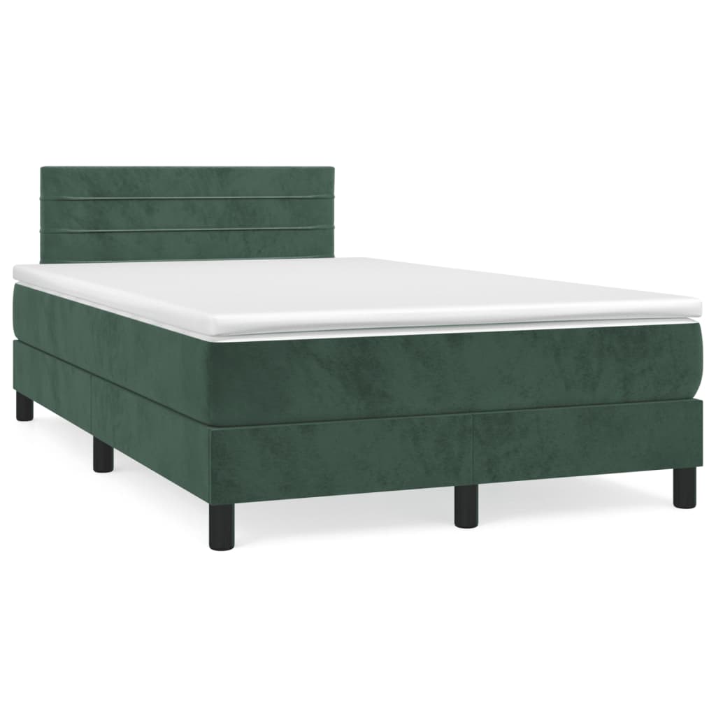 Sommier à lattes de lit et matelas Vert foncé 120x200cm Velours - XIOS