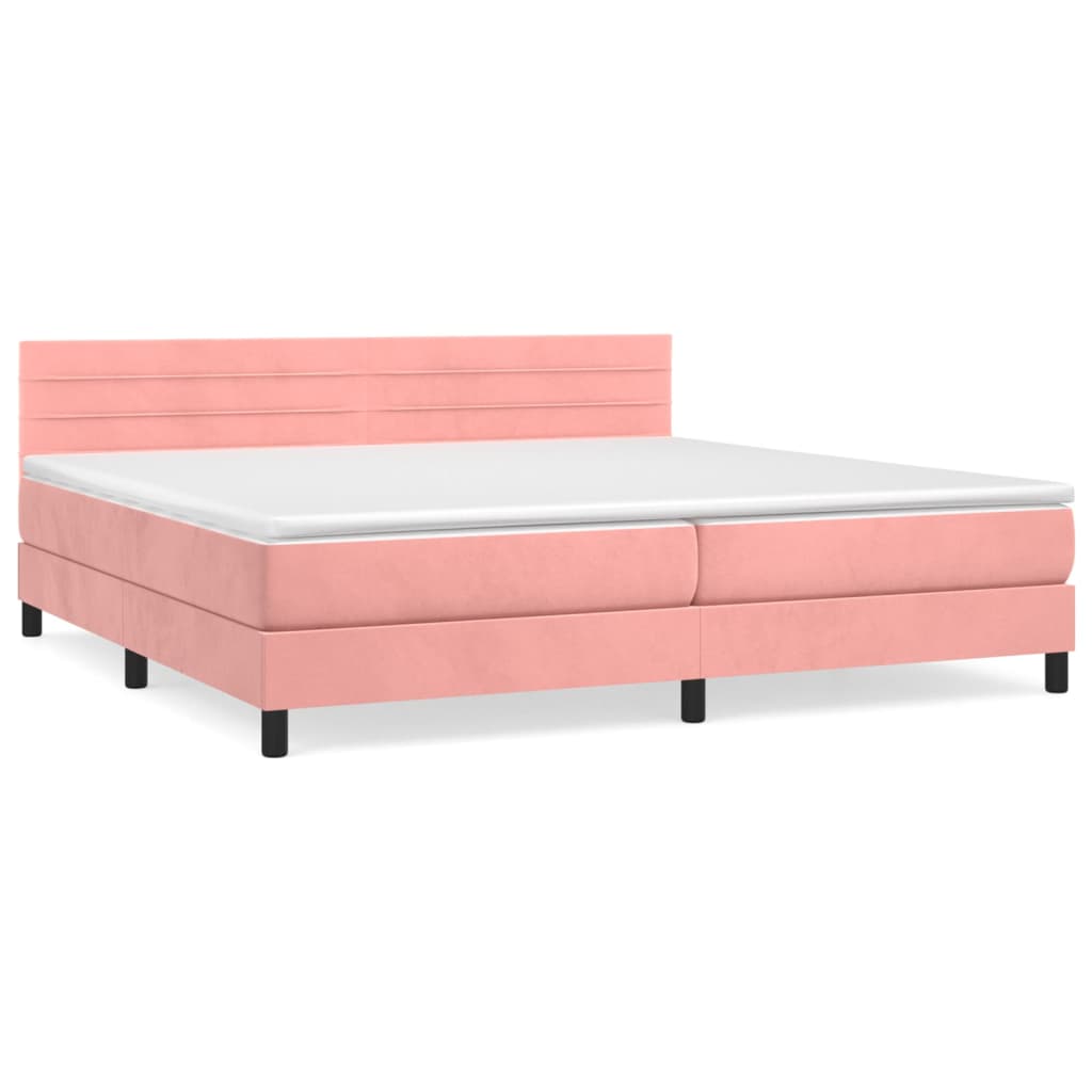 Sommier à lattes de lit avec matelas Rose 200x200 cm Velours - XIOS