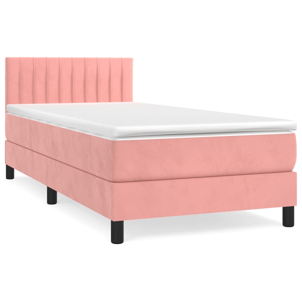 Sommier à lattes de lit avec matelas Rose 100x200 cm Velours - XIOS