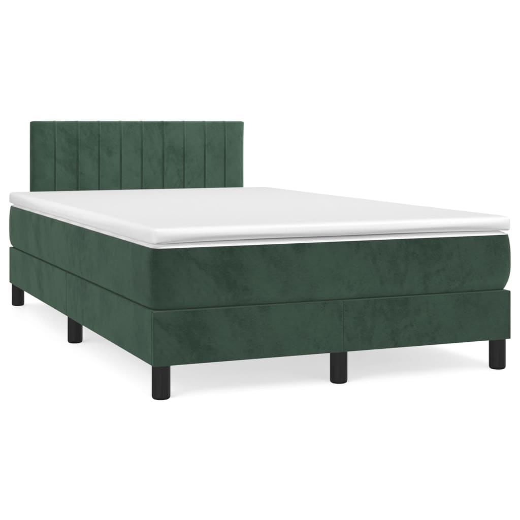 Sommier à lattes de lit et matelas Vert foncé 120x200cm Velours - XIOS