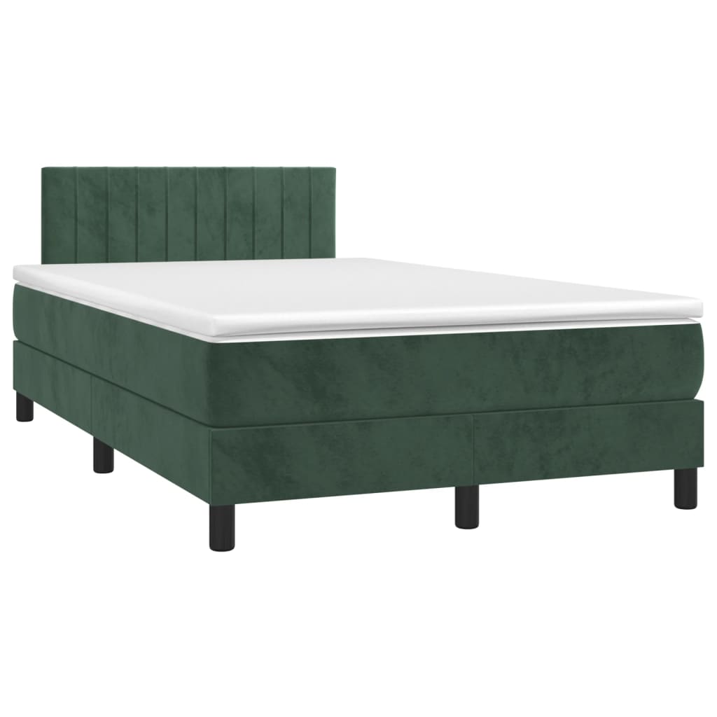 Sommier à lattes de lit et matelas Vert foncé 120x200cm Velours - XIOS