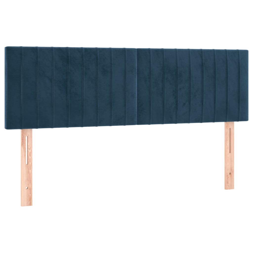 Sommier à lattes de lit et matelas Bleu foncé 140x200cm Velours - XIOS