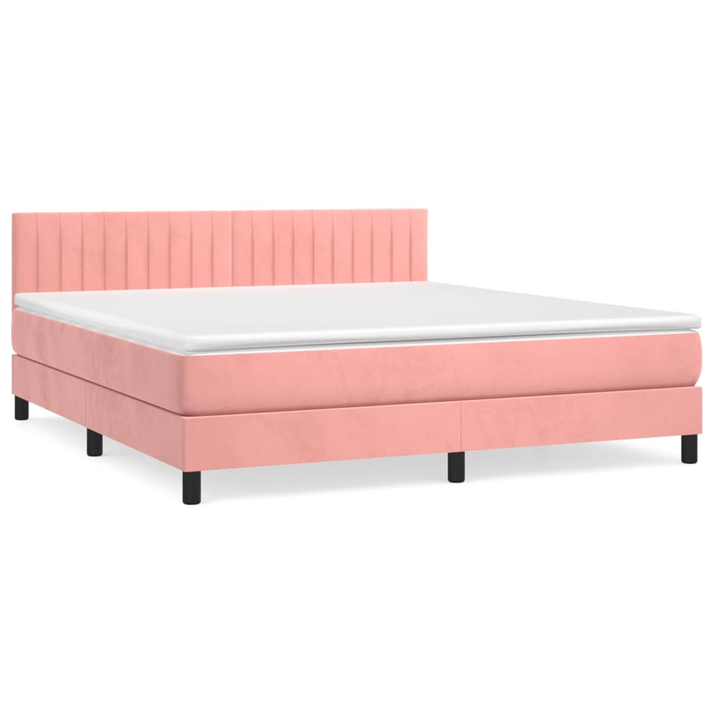 Sommier à lattes de lit avec matelas Rose 160x200 cm Velours - XIOS