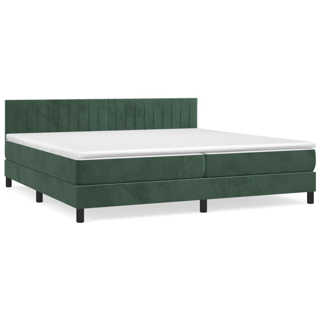 Sommier à lattes de lit et matelas Vert foncé 200x200cm Velours - XIOS
