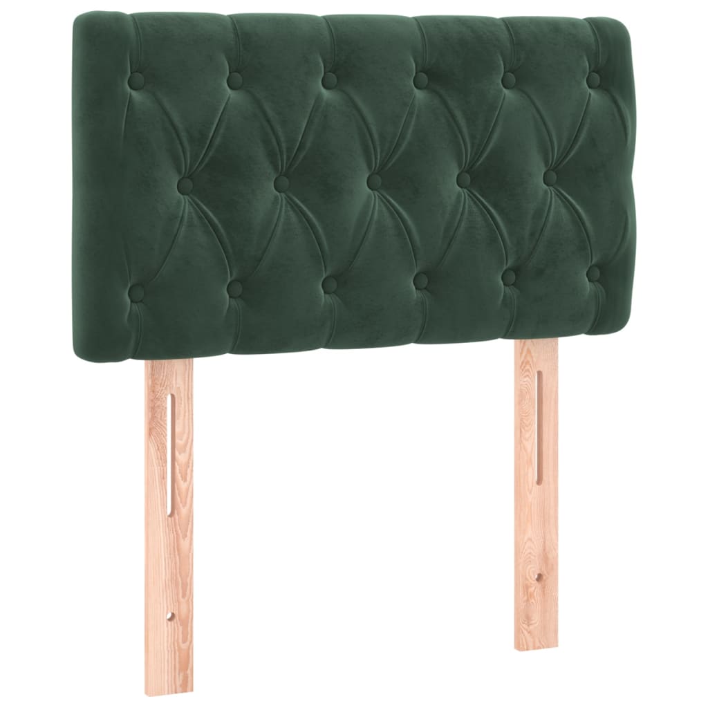 Sommier à lattes de lit et matelas Vert foncé 80x200 cm Velours - XIOS