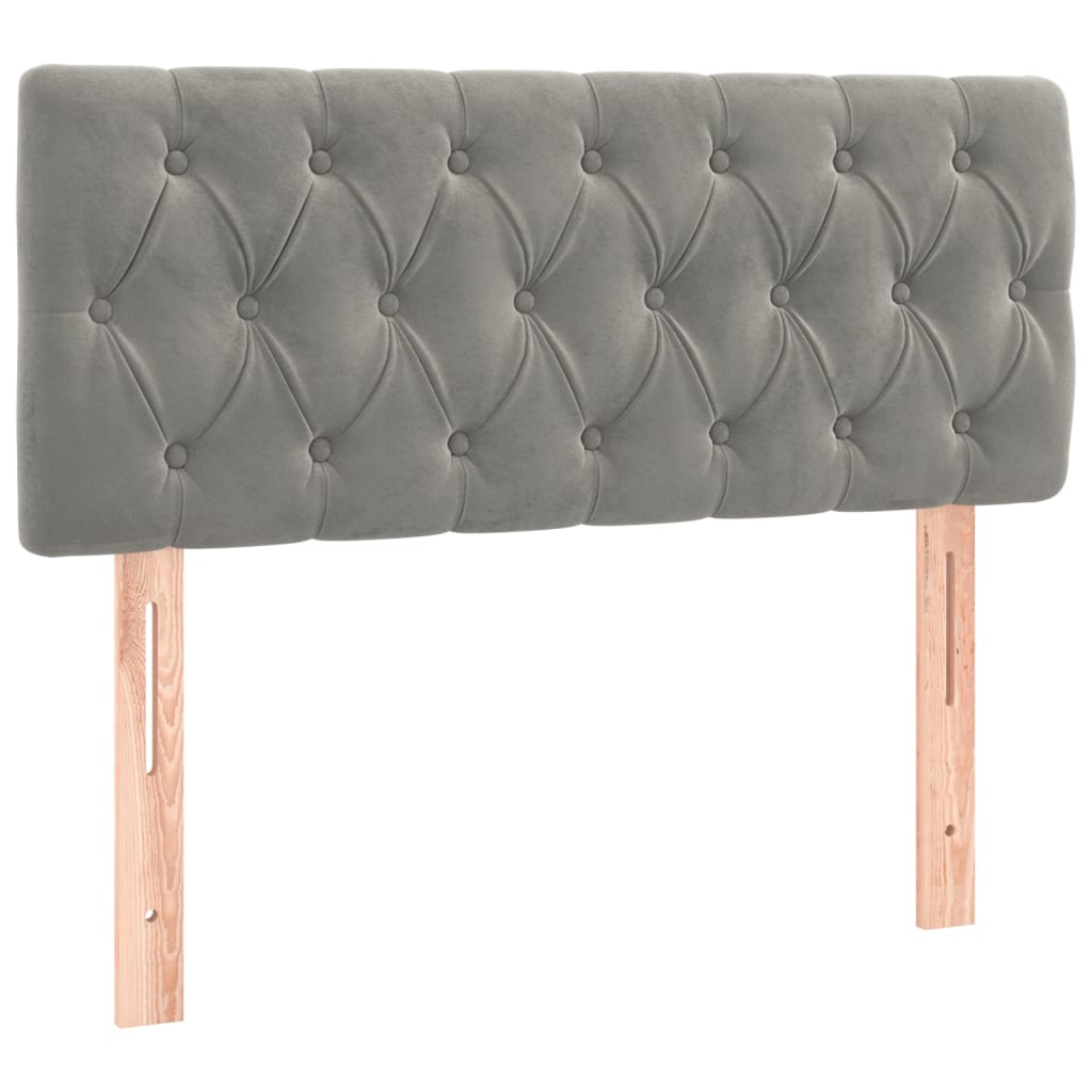 Sommier à lattes de lit et matelas Gris clair 120x200cm Velours - XIOS