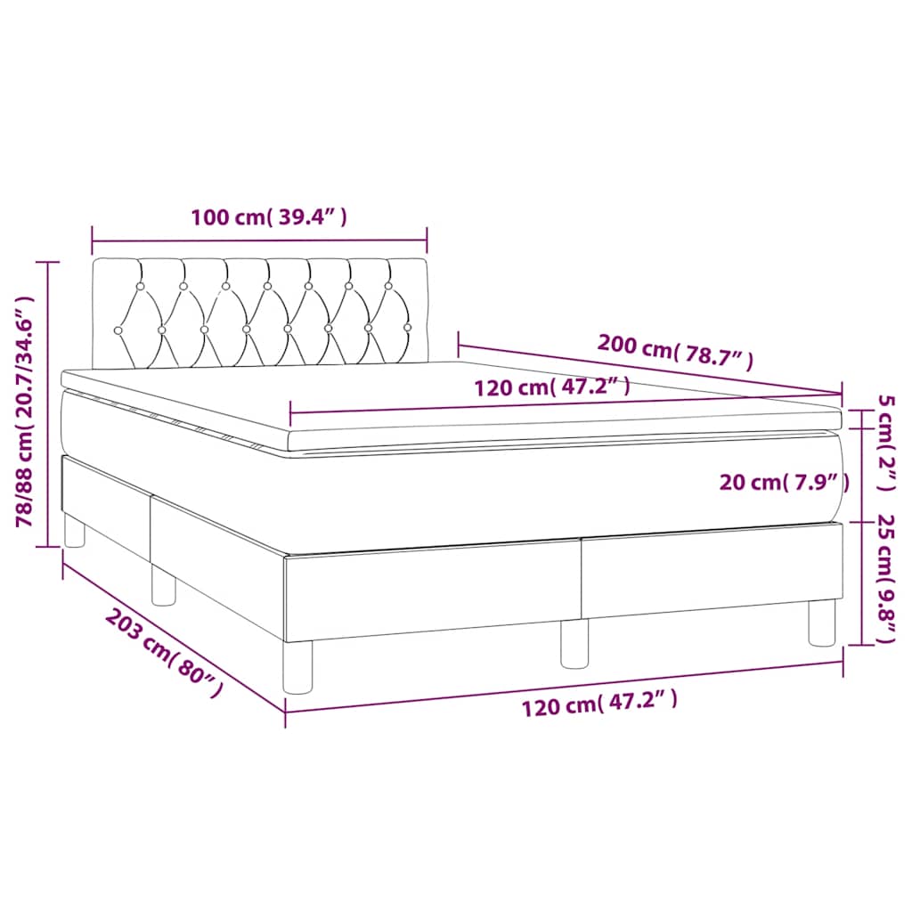 Sommier à lattes de lit et matelas Vert foncé 120x200cm Velours - XIOS