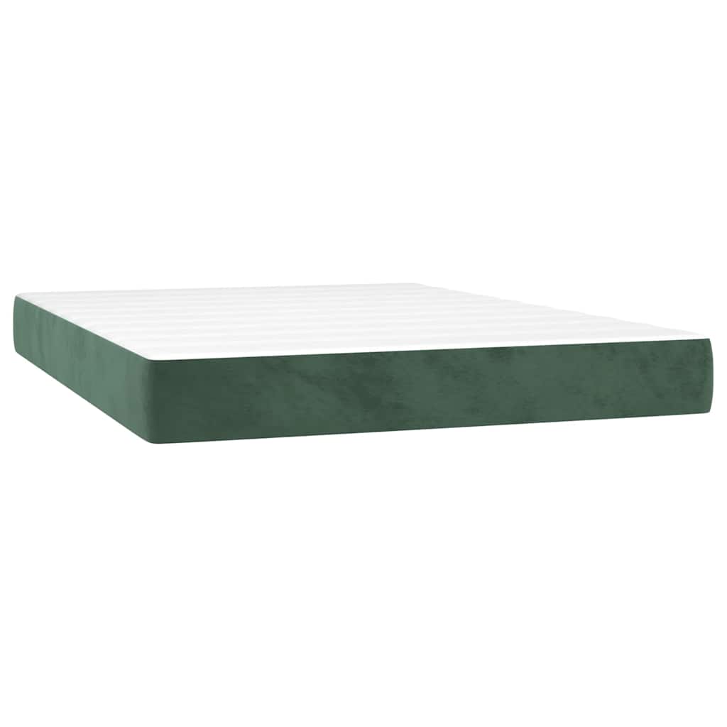 Sommier à lattes de lit et matelas Vert foncé 140x200cm Velours - XIOS