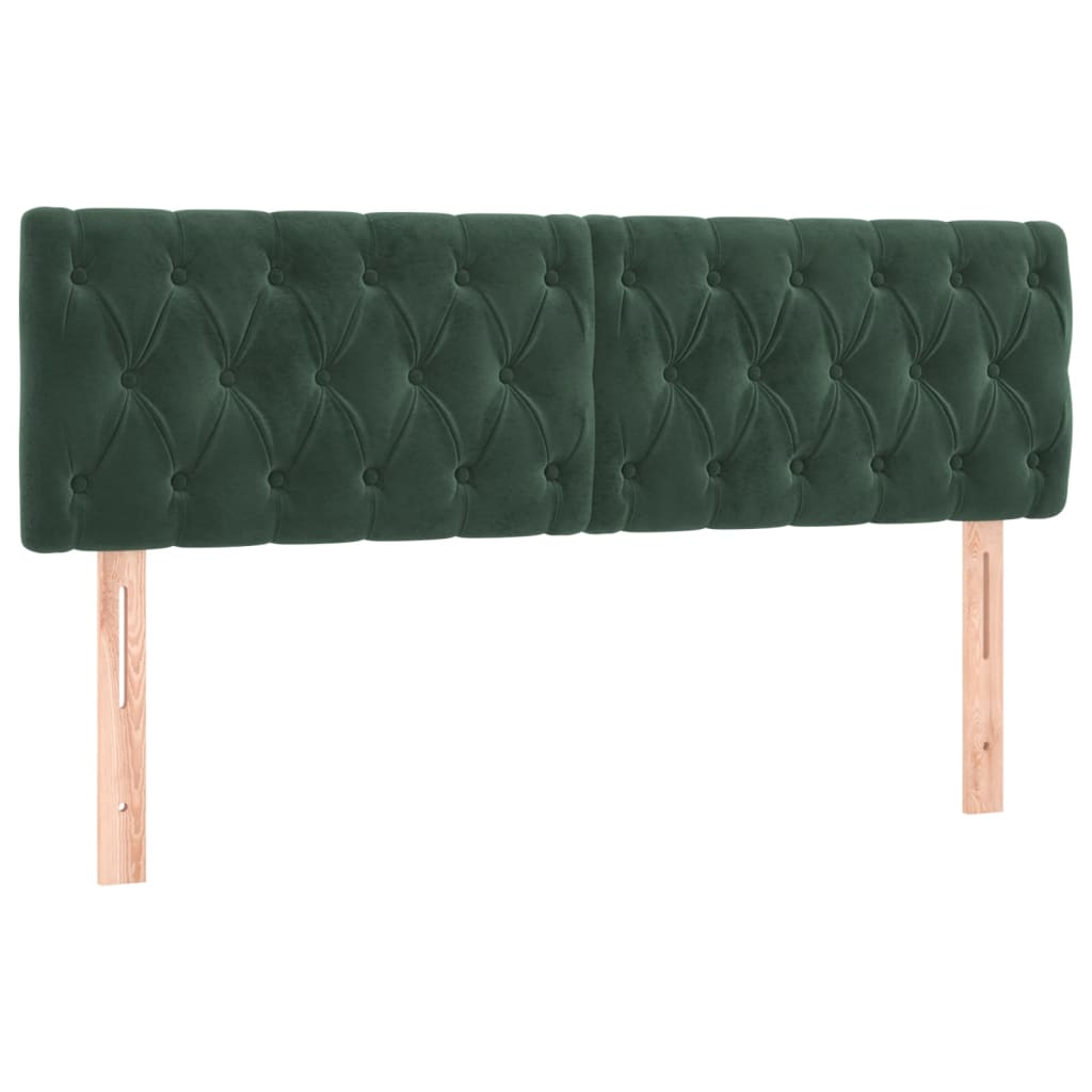 Sommier à lattes de lit et matelas Vert foncé 140x200cm Velours - XIOS