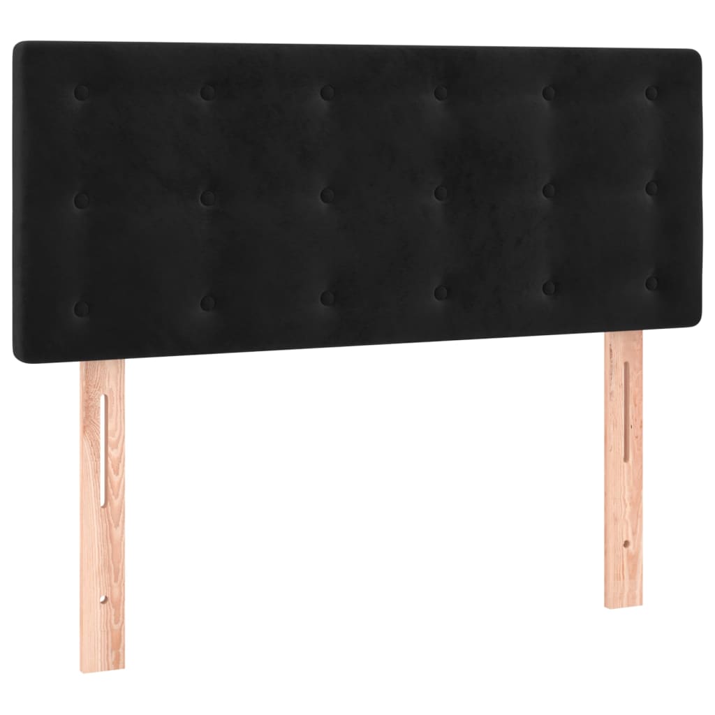 Sommier à lattes de lit avec matelas Noir 100x200 cm Velours - XIOS