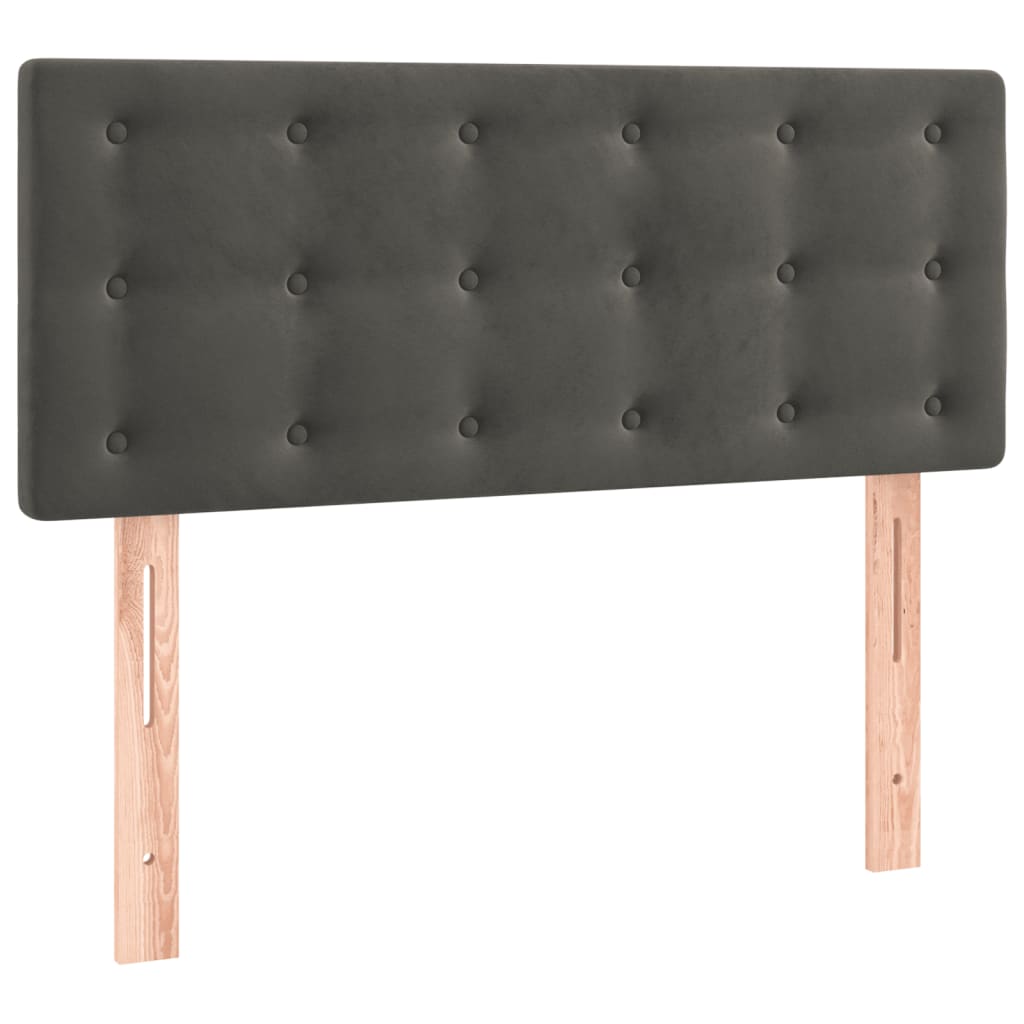 Sommier à lattes de lit et matelas Gris foncé 120x200cm Velours - XIOS