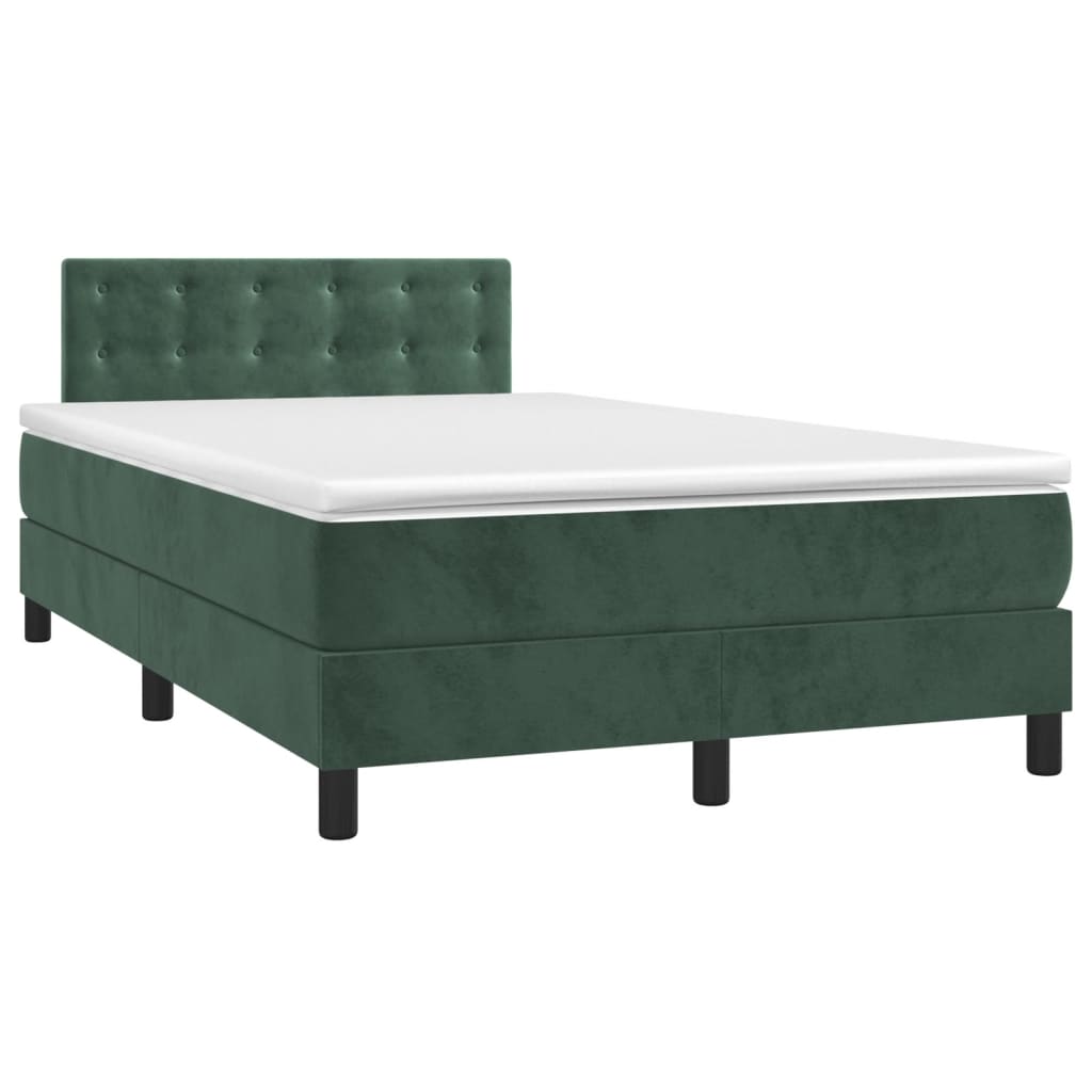 Sommier à lattes de lit et matelas Vert foncé 120x200cm Velours - XIOS