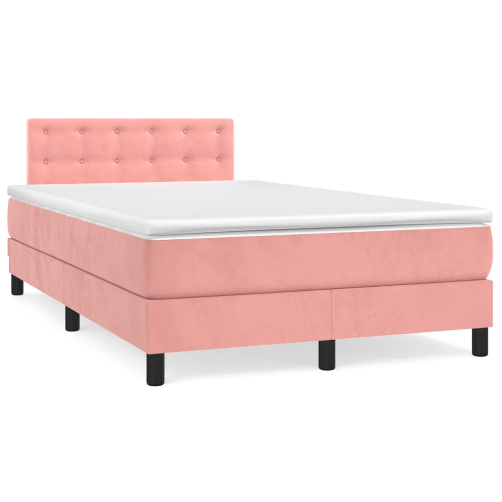Sommier à lattes de lit avec matelas Rose 120x200 cm Velours - XIOS