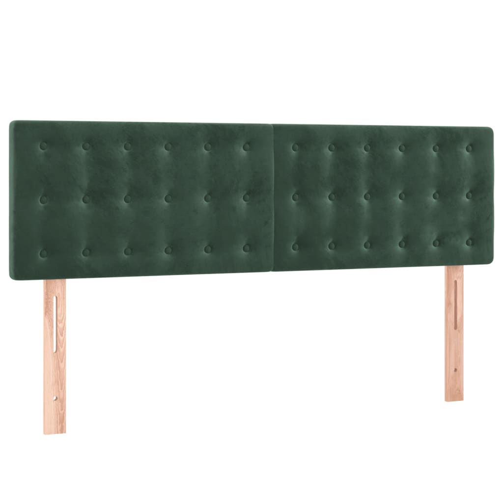 Sommier à lattes de lit et matelas Vert foncé 140x200cm Velours - XIOS