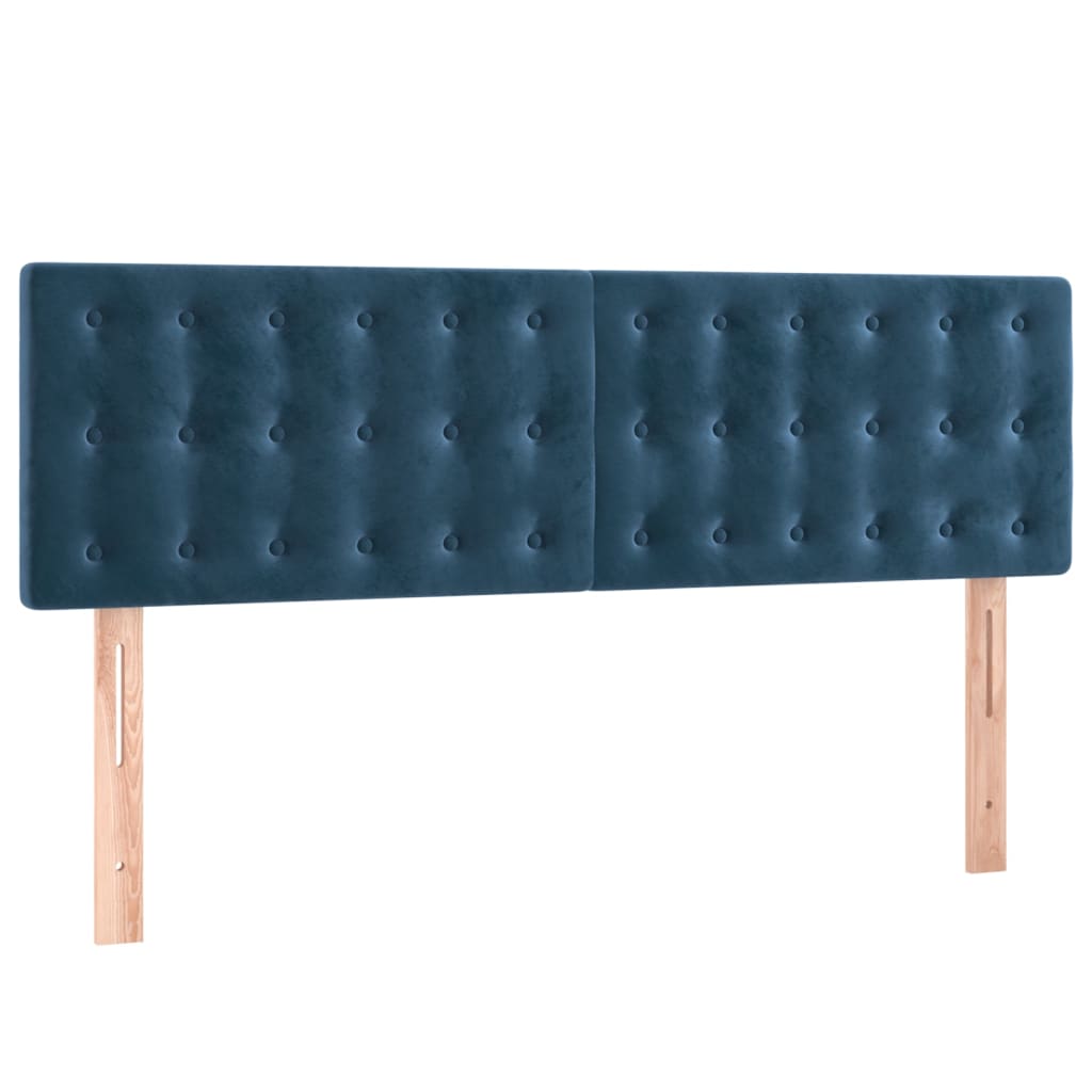 Sommier à lattes de lit et matelas Bleu foncé 140x200cm Velours - XIOS