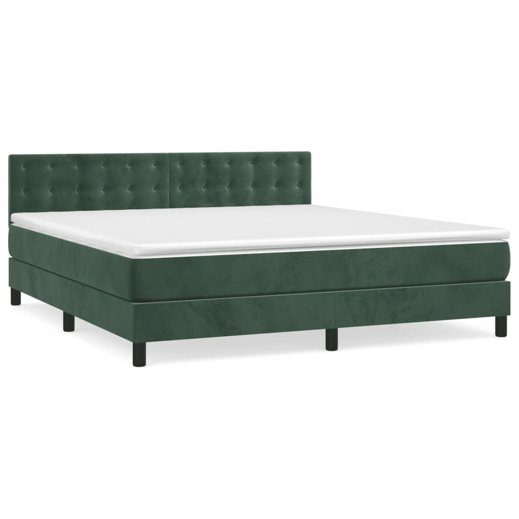 Sommier à lattes de lit et matelas Vert foncé 180x200cm Velours - XIOS