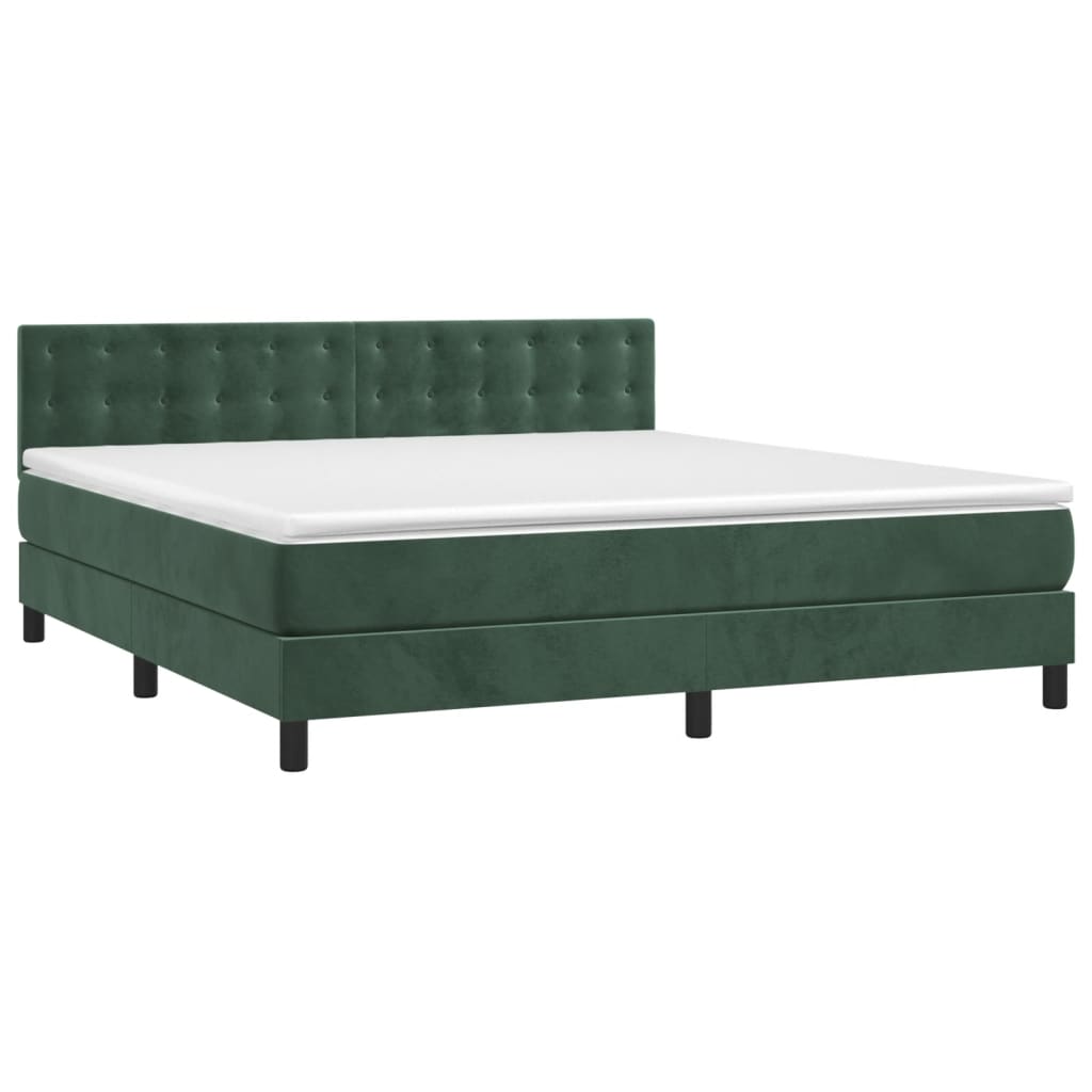Sommier à lattes de lit et matelas Vert foncé 180x200cm Velours - XIOS